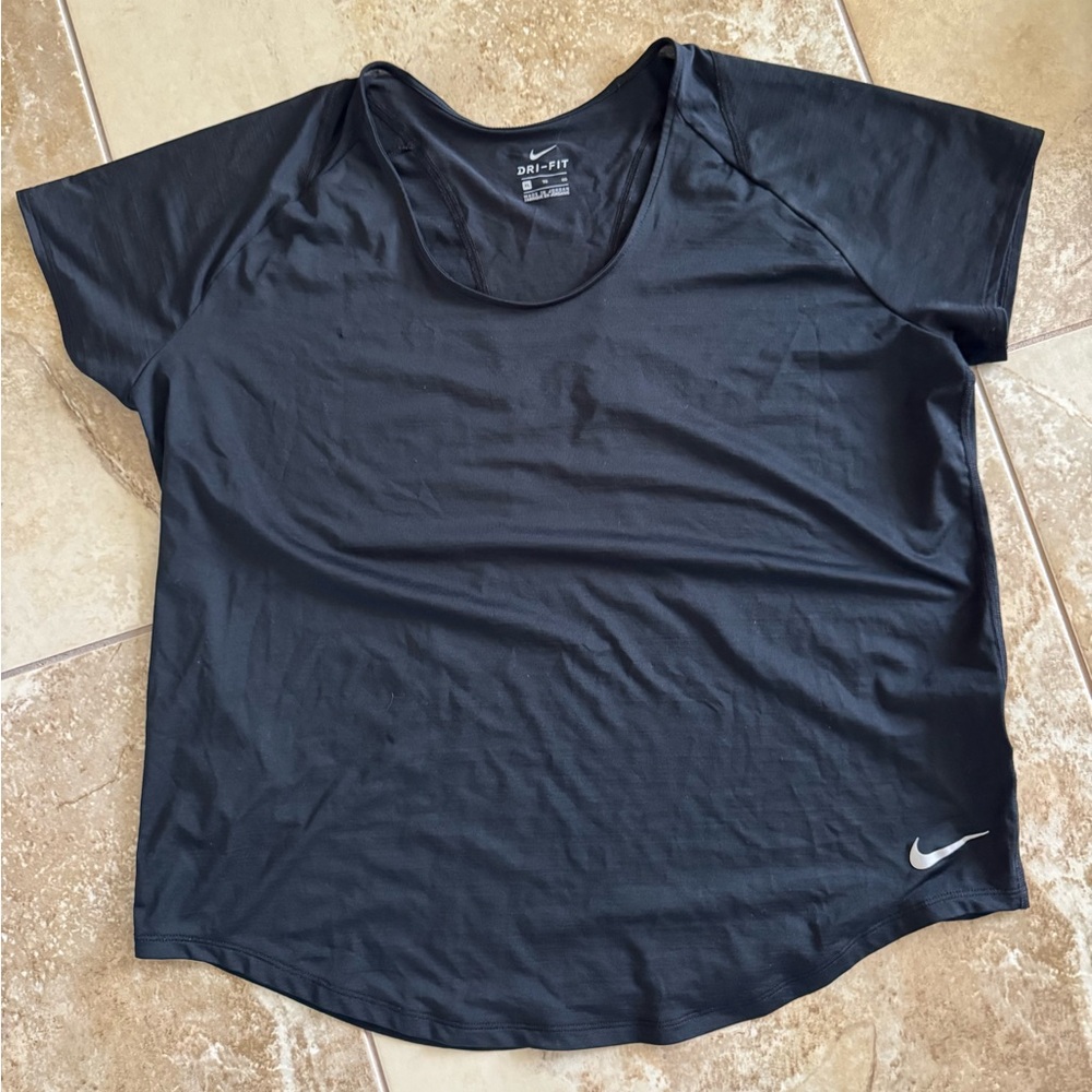 Nike Women's Black Dri-Fit Sports Top, XLarge